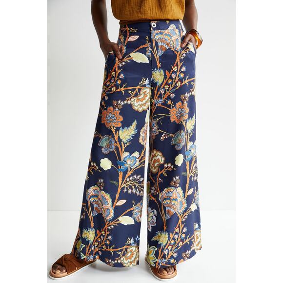Anthropologie x Maeve Sunshine Wide-Leg Pants Size 8 NWT - Picture 4 of 9
